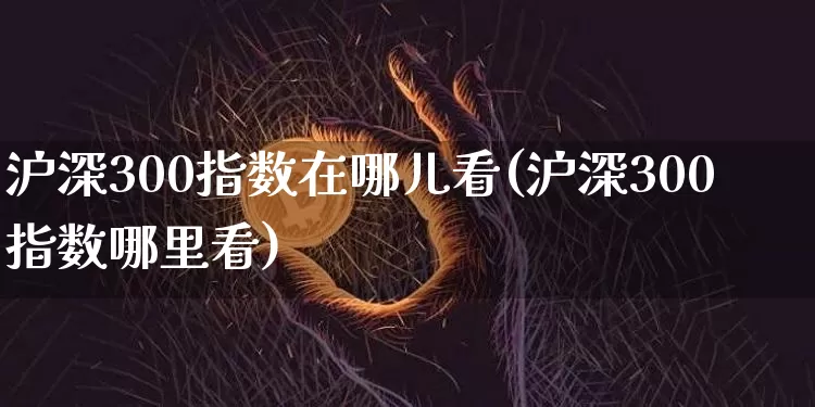 沪深300指数在哪儿看(沪深300指数哪里看)_https://www.qgjzrcxxzxpt.com_广期所_第1张