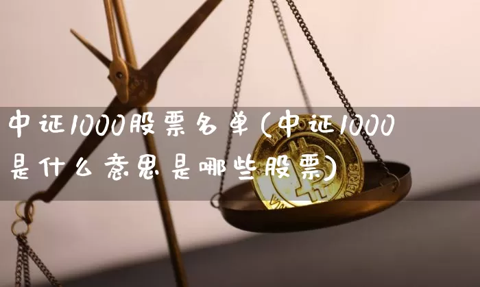 中证1000股票名单(中证1000是什么意思是哪些股票)_https://www.qgjzrcxxzxpt.com_大商所_第1张