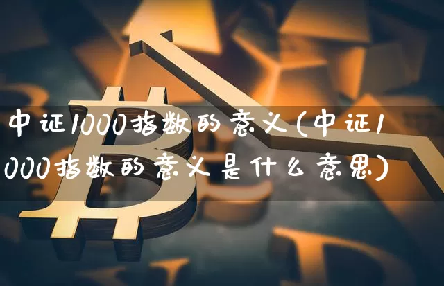 中证1000指数的意义(中证1000指数的意义是什么意思)_https://www.qgjzrcxxzxpt.com_郑商所_第1张