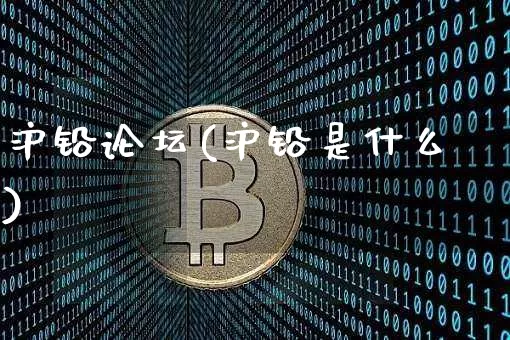 沪铅论坛(沪铅是什么)_https://www.qgjzrcxxzxpt.com_上期能源_第1张