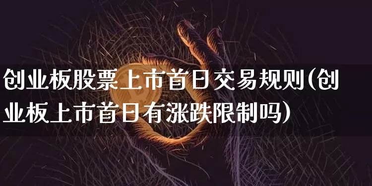 创业板股票上市首日交易规则(创业板上市首日有涨跌限制吗)_https://www.qgjzrcxxzxpt.com_郑商所_第1张