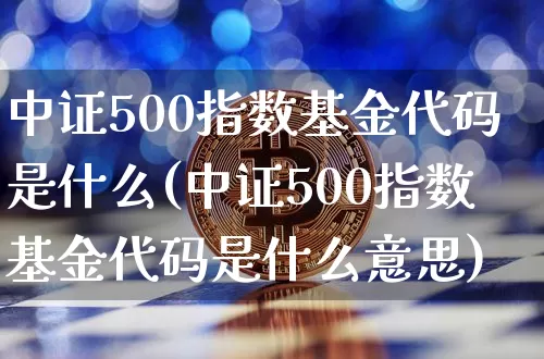 中证500指数基金代码是什么(中证500指数基金代码是什么意思)_https://www.qgjzrcxxzxpt.com_上期所_第1张