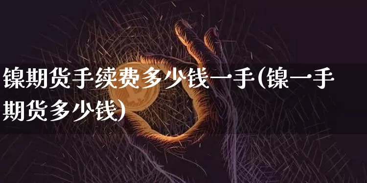 镍期货手续费多少钱一手(镍一手期货多少钱)_https://www.qgjzrcxxzxpt.com_大商所_第1张