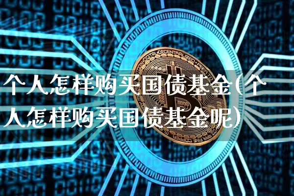 个人怎样购买国债基金(个人怎样购买国债基金呢)_https://www.qgjzrcxxzxpt.com_广期所_第1张