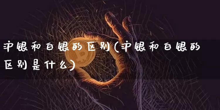 沪银和白银的区别(沪银和白银的区别是什么)_https://www.qgjzrcxxzxpt.com_上期所_第1张