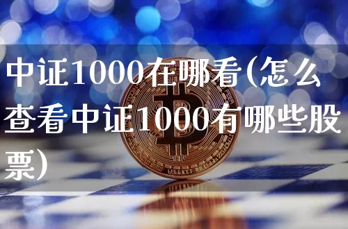 中证1000在哪看(怎么查看中证1000有哪些股票)_https://www.qgjzrcxxzxpt.com_大商所_第1张