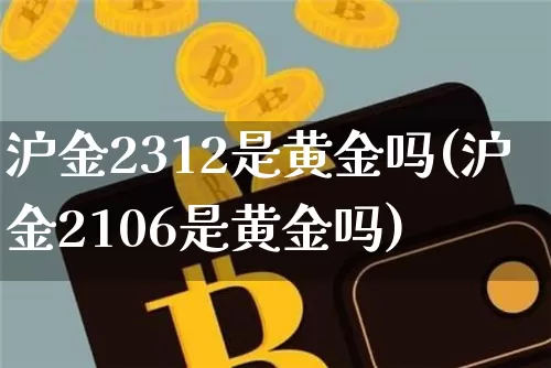 沪金2312是黄金吗(沪金2106是黄金吗)_https://www.qgjzrcxxzxpt.com_郑商所_第1张
