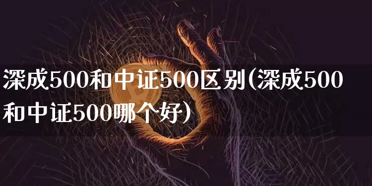 深成500和中证500区别(深成500和中证500哪个好)_https://www.qgjzrcxxzxpt.com_广期所_第1张