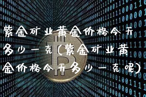 紫金矿业黄金价格今天多少一克(紫金矿业黄金价格今天多少一克呢)_https://www.qgjzrcxxzxpt.com_上期能源_第1张