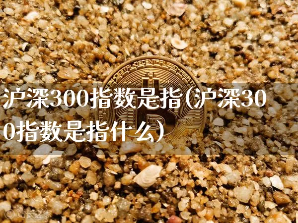 沪深300指数是指(沪深300指数是指什么)_https://www.qgjzrcxxzxpt.com_中金所_第1张