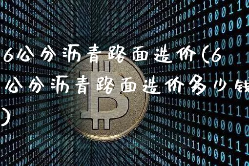 6公分沥青路面造价(6公分沥青路面造价多少钱)_https://www.qgjzrcxxzxpt.com_上期所_第1张