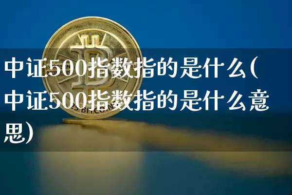 中证500指数指的是什么(中证500指数指的是什么意思)_https://www.qgjzrcxxzxpt.com_大商所_第1张