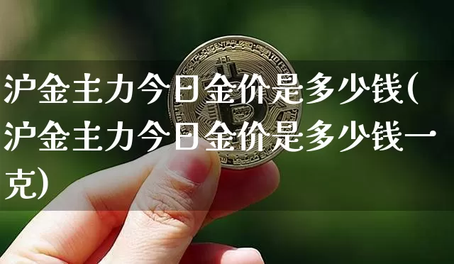 沪金主力今日金价是多少钱(沪金主力今日金价是多少钱一克)_https://www.qgjzrcxxzxpt.com_大商所_第1张