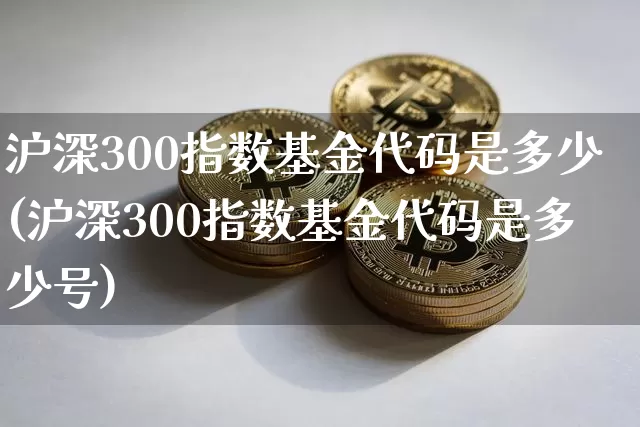 沪深300指数基金代码是多少(沪深300指数基金代码是多少号)_https://www.qgjzrcxxzxpt.com_大商所_第1张