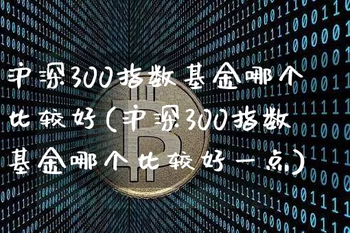 沪深300指数基金哪个比较好(沪深300指数基金哪个比较好一点)_https://www.qgjzrcxxzxpt.com_郑商所_第1张