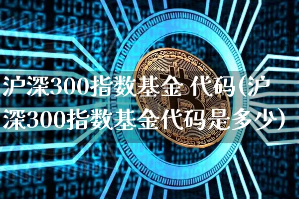 沪深300指数基金 代码(沪深300指数基金代码是多少)_https://www.qgjzrcxxzxpt.com_广期所_第1张