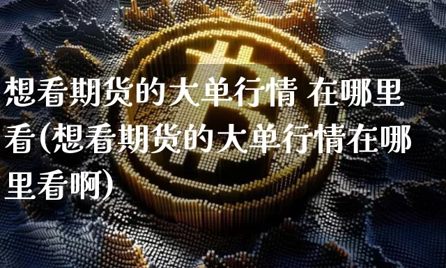 想看期货的大单行情 在哪里看(想看期货的大单行情在哪里看啊)_https://www.qgjzrcxxzxpt.com_郑商所_第1张