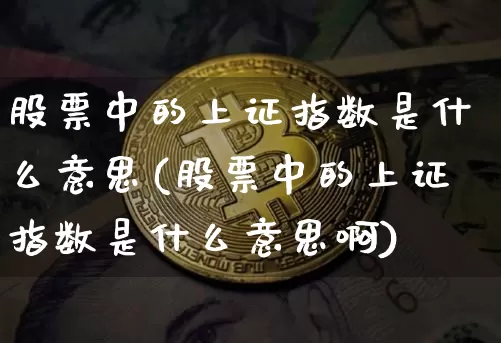 股票中的上证指数是什么意思(股票中的上证指数是什么意思啊)_https://www.qgjzrcxxzxpt.com_广期所_第1张